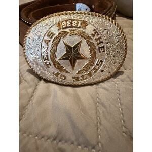 State Of Texas Western Silver Plate Over Bronze Women’s Belt.